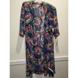 BRAND NEW w/tags - LulaRoe SHIRLEY --Sheer Kimono Jacket - Palm Leaf - Small